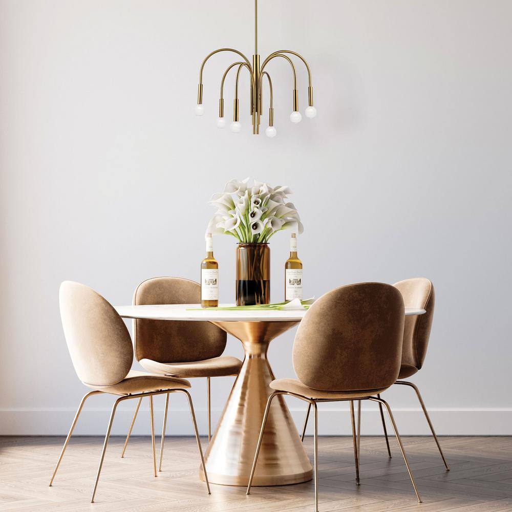 Traditional Black Brass 6-Light Candle Chandelier