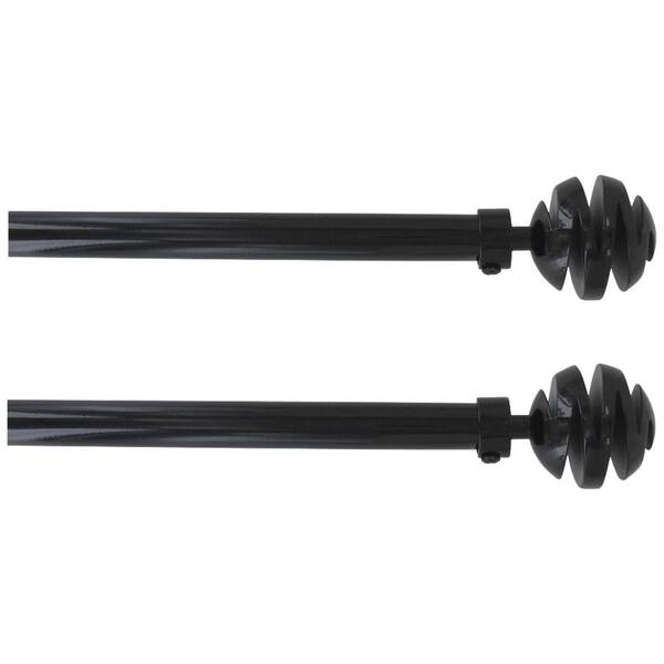 50 in. 82 in. 2 Adjustable 3/4 in. 2 Single Window Curtain Rods in