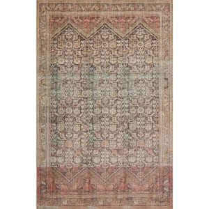 Loren Charcoal/Multi 7 ft. 6 in. x 9 ft. 6 in. Traditional Polyester Runner Rug