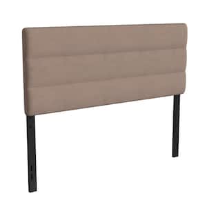61.5 in. W Taupe Fabric Queen Headboard