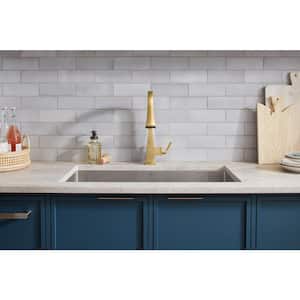 Riff Single-Handle Touchless Pull Down Sprayer Kitchen Faucet in Vibrant Brushed Moderne Brass