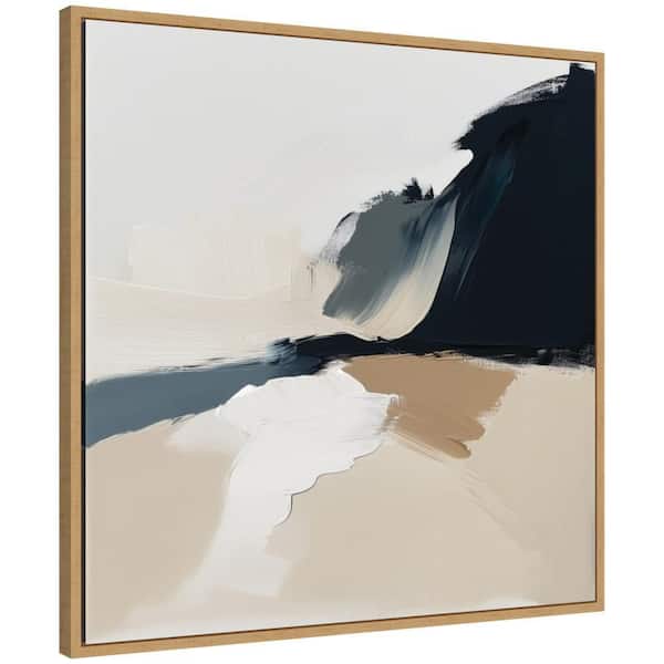 Kate and Laurel Sylvie Coastal Sand Modern Abstract Landscape II by the Creative Bunch Studio Framed Art Print 30 in. x 30 in.