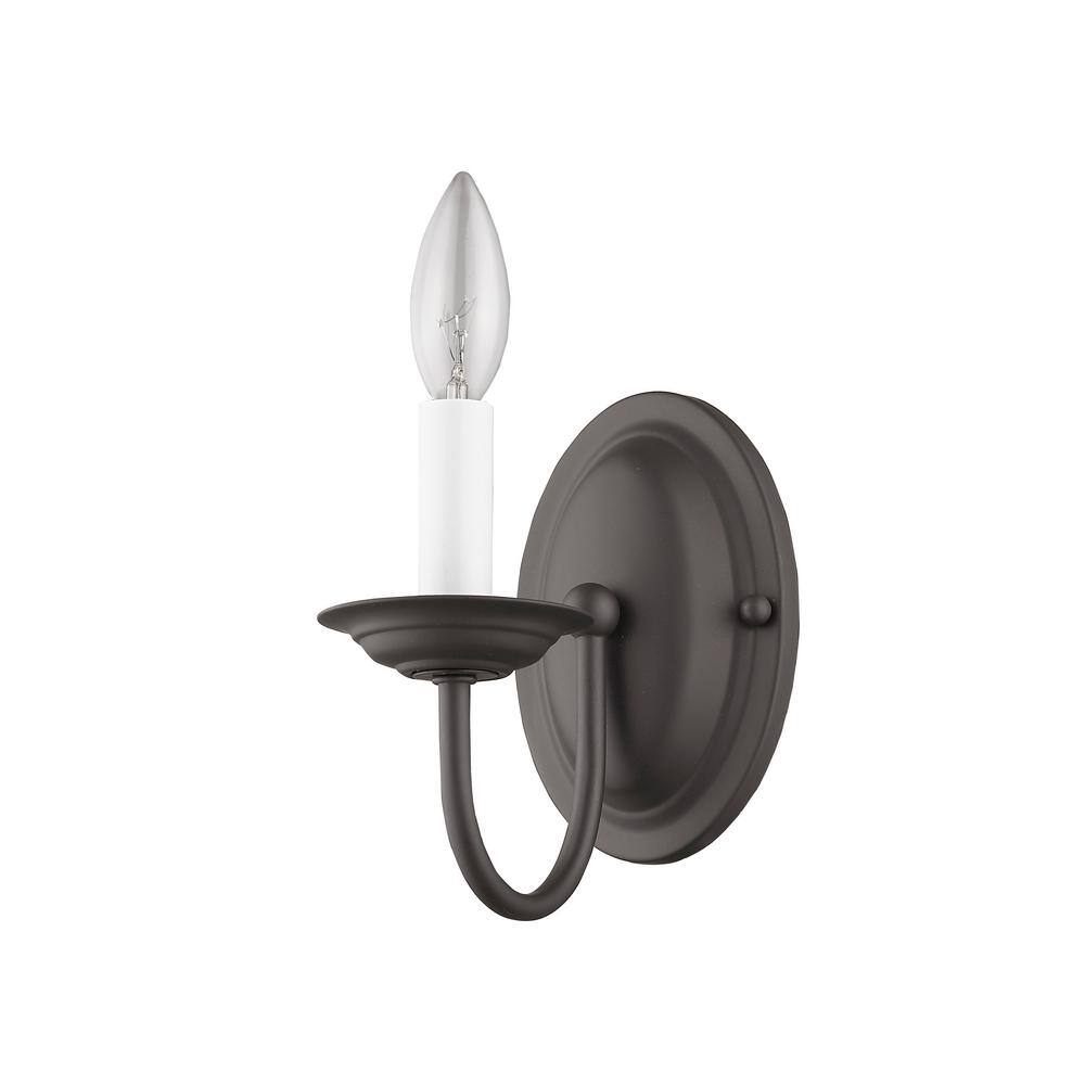 Traditional Bronze Direct Wired 7'' Dimmable Wall Sconce