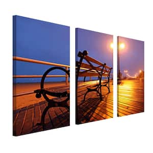 3 Panel Art Set Boardwalk by CATeyes Print Hidden Frame 24 in. x 36 in.