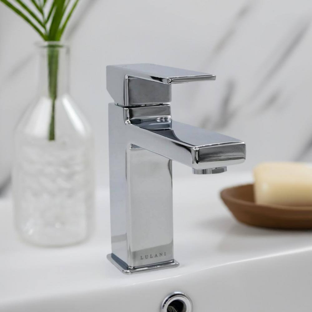 Capri Chrome Single Handle 7.15" Modern Bathroom Faucet