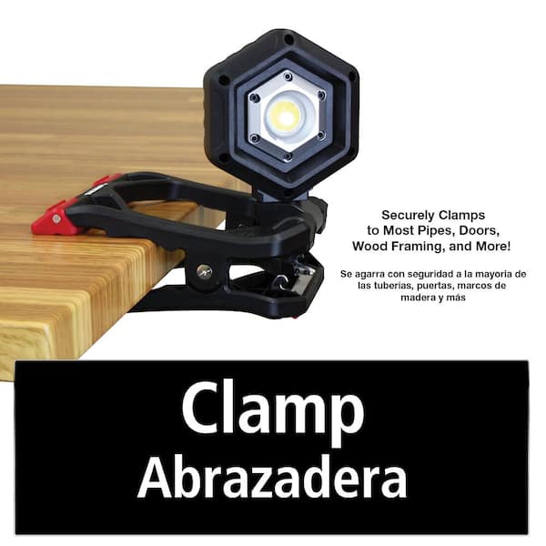 1500 Lumens Rechargeable Weather Resistant Outdoor Clamp Led Work Light 
