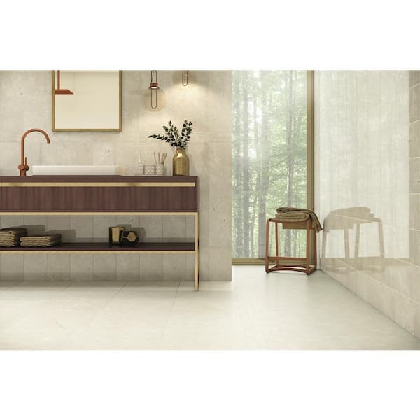 Delray Beige 12 in. x 12 in. x 8.5 mm Porcelain Mosaic Tile