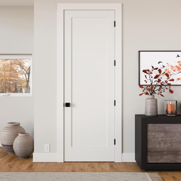 JELD-WEN 32 in. x 96 in. Tall 1-Panel Shaker Left-Hand Primed
