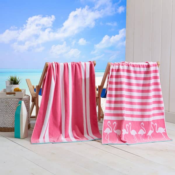 Flamingo Stripe Towel Flamingo Stripe Towel