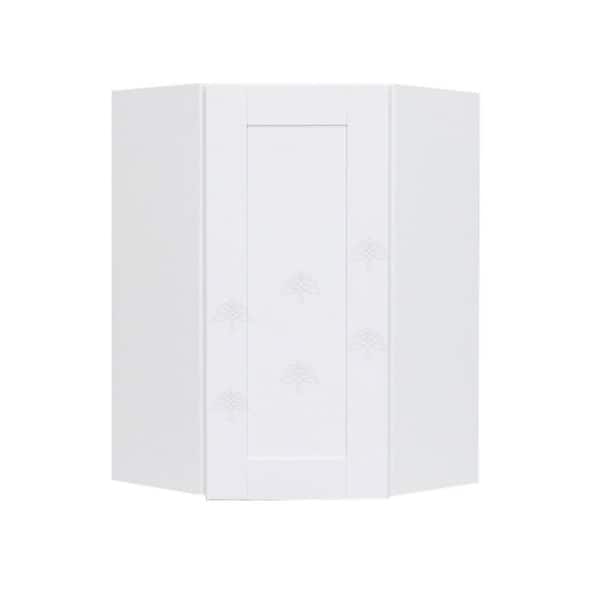 Anchester White Plywood Shaker Stock Assembled Wall Corner Kitchen Cabinet (24 in. W x 30 in. H x 12 in. D)