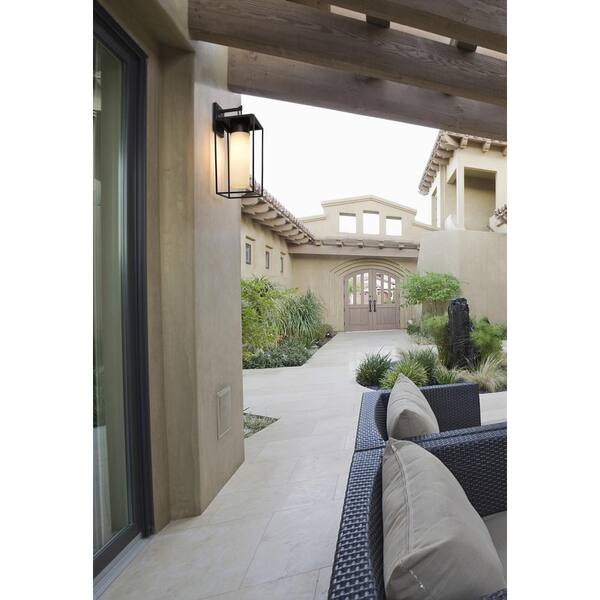 Z-Lite Mesa 100-Watt 16.5-in Oil Rubbed Bronze Transitional Post Light Z-Lite Mesa 100-Watt 16.5-in Oil Rubbed Bronze Transitional Post Light