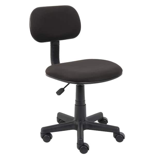BOSS Office Products Black Fabric Task Chair with Seat Heigh Adjustment