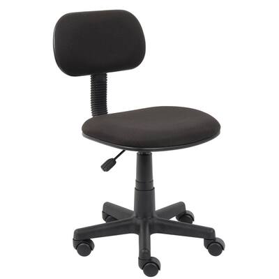 22 in. Width Standard Black Fabric Task Chair with Swivel Seat