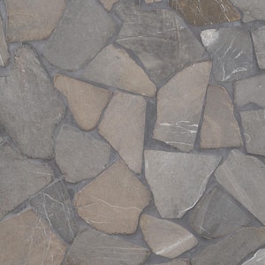 Countryside Flagstone Java Gray 39.37 in. x 39.37 in. Honed Marble Mosaic Floor and Wall Tile (10.76 sq. ft./Each)
