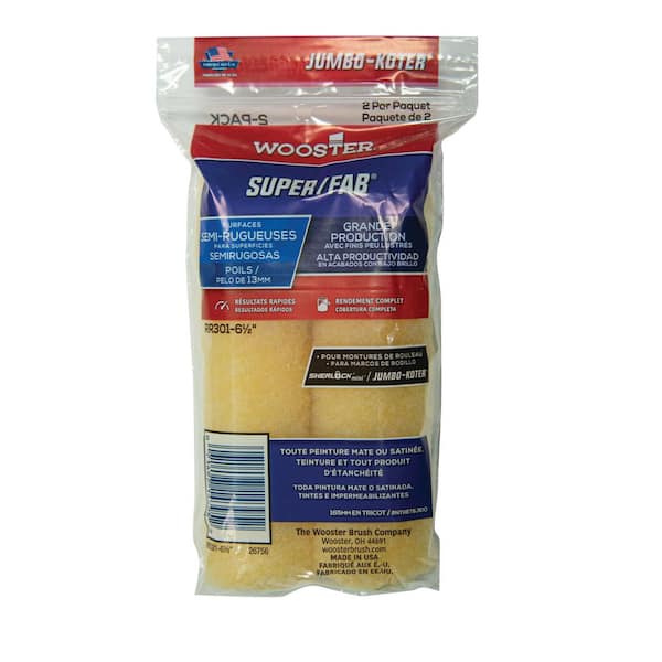 6-1/2 in. x 1/2 in. Jumbo-Koter Super/Fab Miniroller Cover (2-Pack)