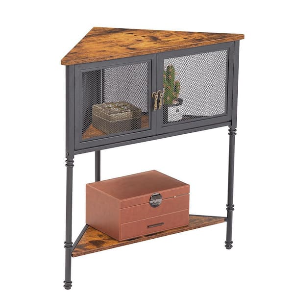 VECELO Corner Storage Gray FreeStanding Floor Corner