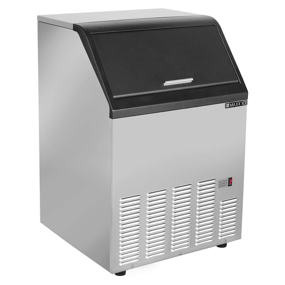 Maxx Ice Self-Contained Ice Machine, in Stainless Steel, Stainless Steel/Black