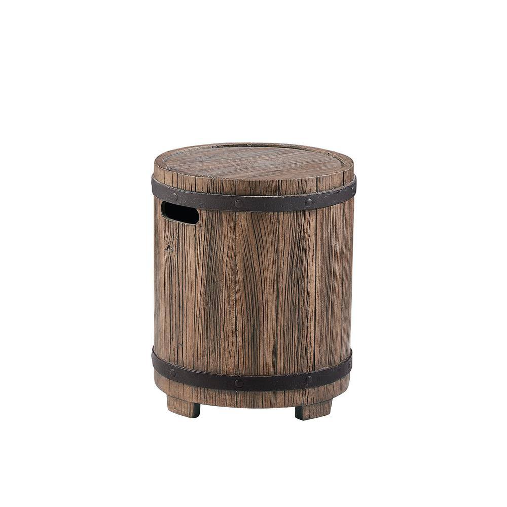 Reviews for Hampton Bay Barlo Distressed Brown Stone Outdoor Side Table