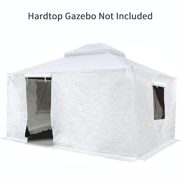 domi outdoor living 12 ft. x 16 ft. Universal Winter Gazebo Cover for Hardtop Gazebos