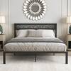 GALANO Candence Arch Black Metal Frame Queen Platform Bed SH-BCMT11273USA