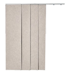 Panel Track Blinds, Extendable Track from 21.25 in. to 86 in. W, Trimmable Panel Up to 96 in. H, Brown,Cordless