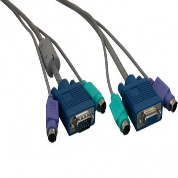 10 ft Ultra Thin USB VGA 2-in-1 KVM Cable