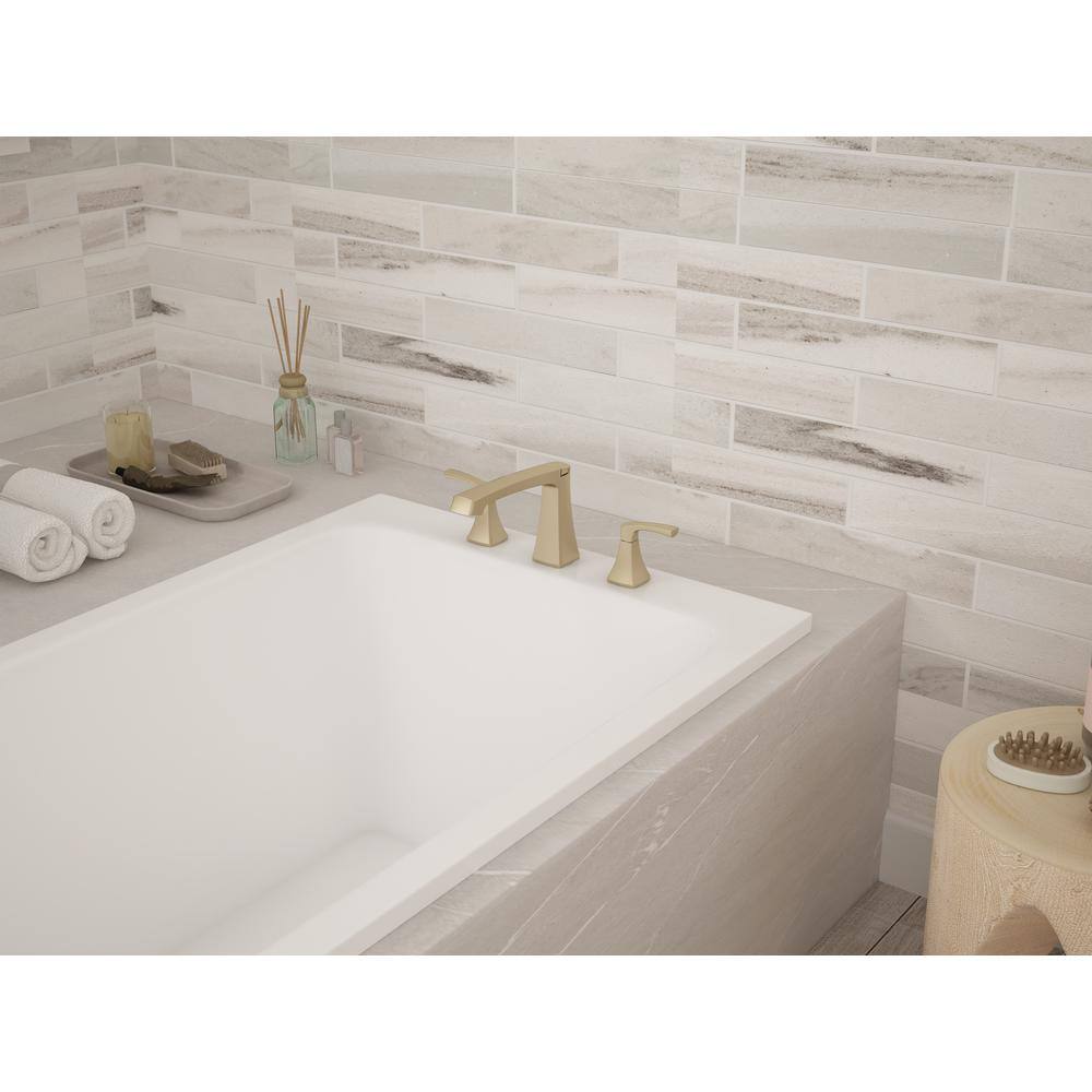 Cardania Matte Gold 2-Handle Deck-Mount Roman Tub Faucet