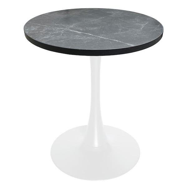 Leisuremod Bristol Mid-Century Modern 27 in. Round Dining Table