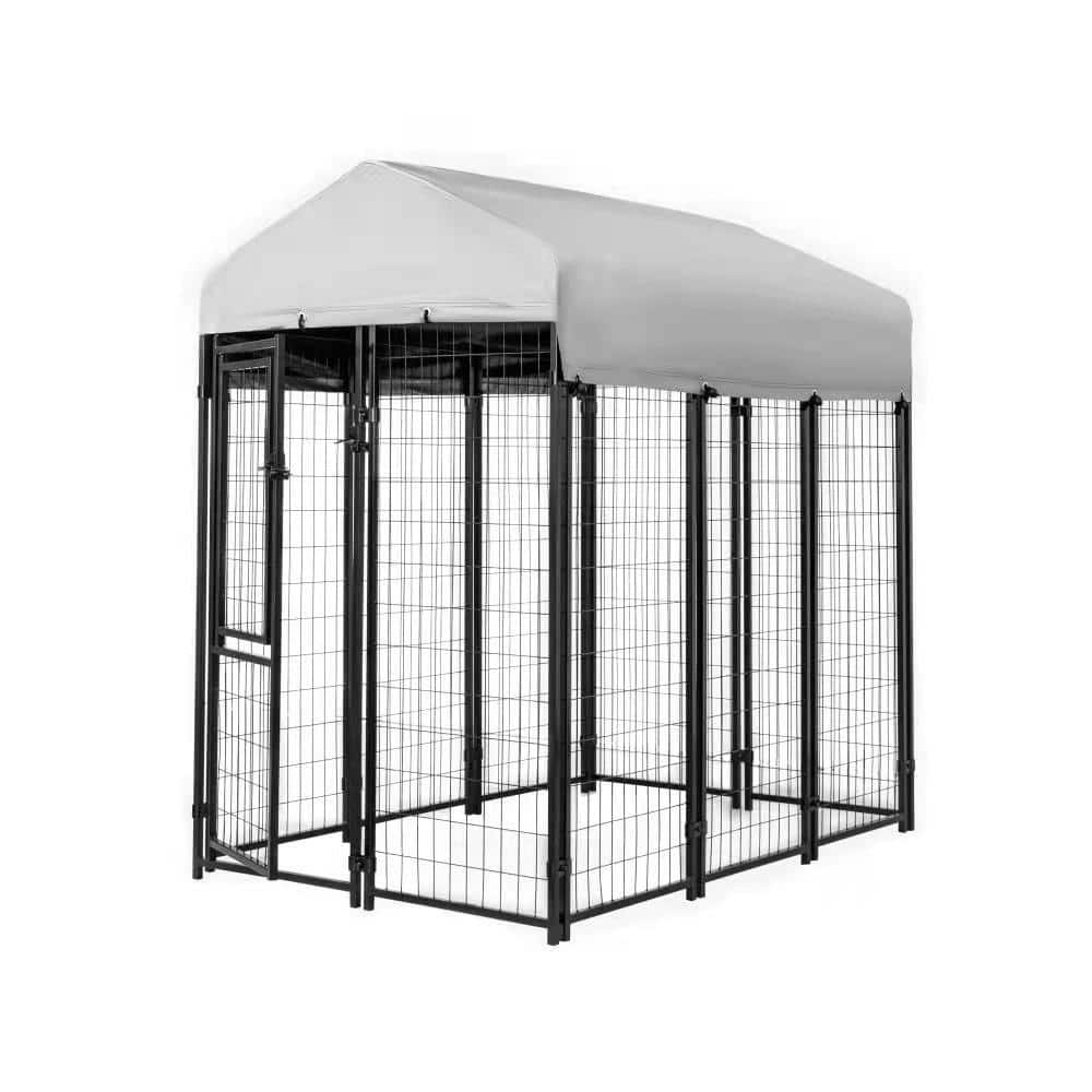 KennelMaster 6 ft. x 4 ft. x 6 ft. Welded Wire Dog Fence Kennel Kit