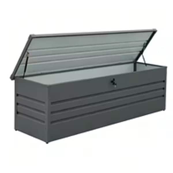 260 Gallon Metal Outdoor Deck Box Waterproof, Extra Large Patio Storage Box with Lockable Storage Containers for Patio