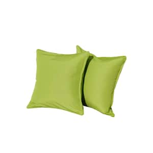 Green Square Outdoor Throw Pillow (2-Pack)