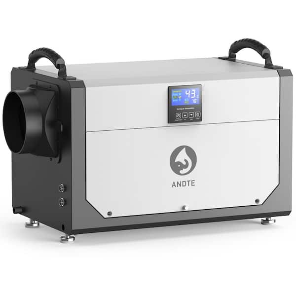 145 pt. 6,000 sq. ft. Commercail Grade Dehumidifier in Whites with Memory Start, Remote Control for Basement, Crawlspace