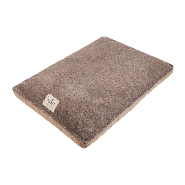 Happy Tails Large Microsuede 30 in. x 40 in. Pet Bed Sand