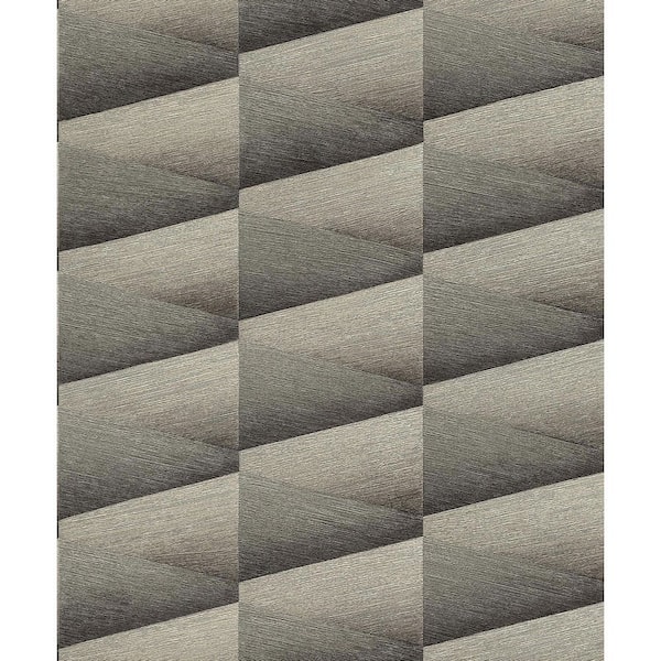Advantage Shae Dark Grey Geo Wallpaper Sample