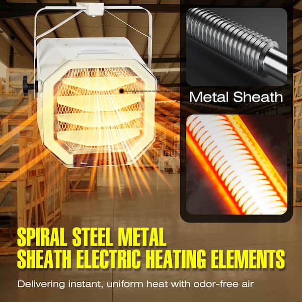 ±0 Reflect Heater Z310 LIGHT GRAY Dr Infrared Heater 10000-Watt 240-Volt Heavy-Duty Hardwired
