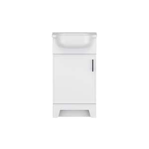 Burgess 18.5 in. W x 16.25 in. D x 35.5 in. H Single Sink Bath Vanity in White with White Cultured Marble Top