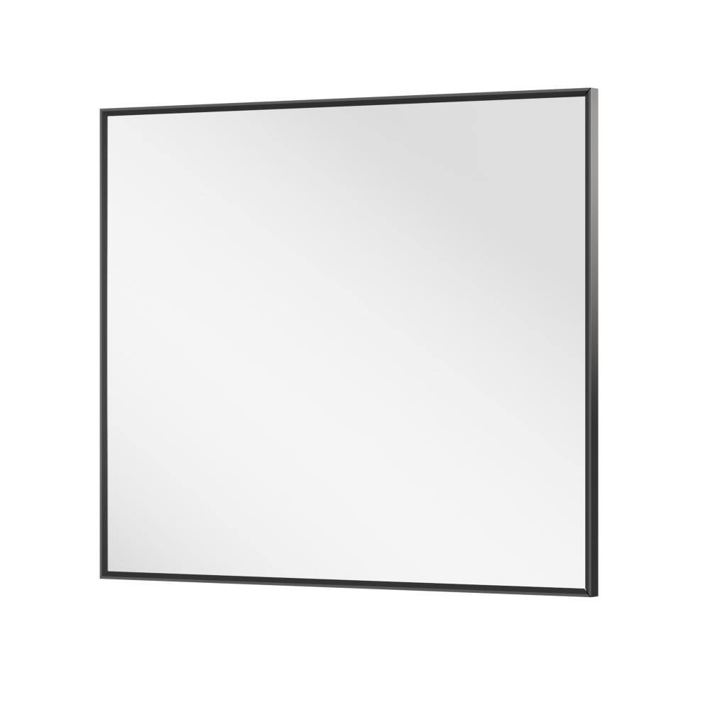 42 in. W x 36 in. H Beveled Bathroom Mirrors Rectangle Aluminum Framed Wall Bathroom Vanity Mirror in Black price history on PriceWatchPro