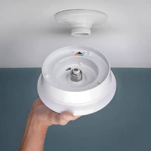 Spin Light 7 in. 810 Lumens Selectable CCT LED Flush Mount Ceiling Light Closet Laundry Basement (4-Pack)