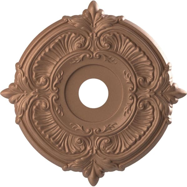 Ekena Millwork 19" O.D. x 3-1/2" I.D. x 1" P Attica Thermoformed PVC Ceiling Medallion (Fits Canopies up to 6-3/4") in Aged Copper