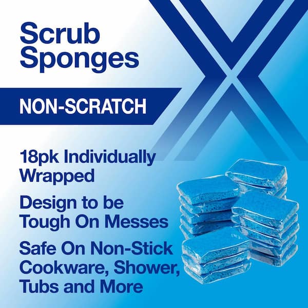 Non Scratch Scrub Sponges (18-Pack)