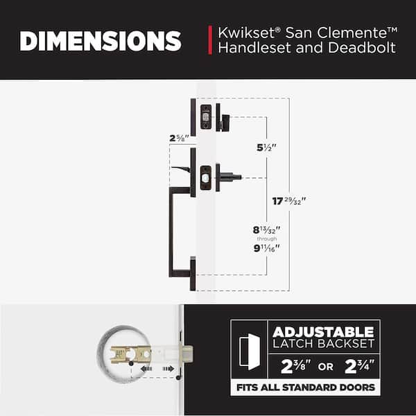 Kwikset San Clemente Low Profile Venetian Bronze Single Cylinder Entry Door Handleset w/ Halifax Door Lever ft SmartKey Security Kwikset San Clemente Low Profile Venetian Bronze Single Cylinder Entry Door Handleset w/ Halifax Door Lever ft SmartKey Security