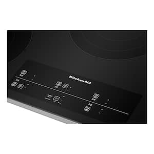 36 in. Radiant Electric Cooktop in Black Stainless Steel with 5 Burner Elements Including Triple-Ring Element