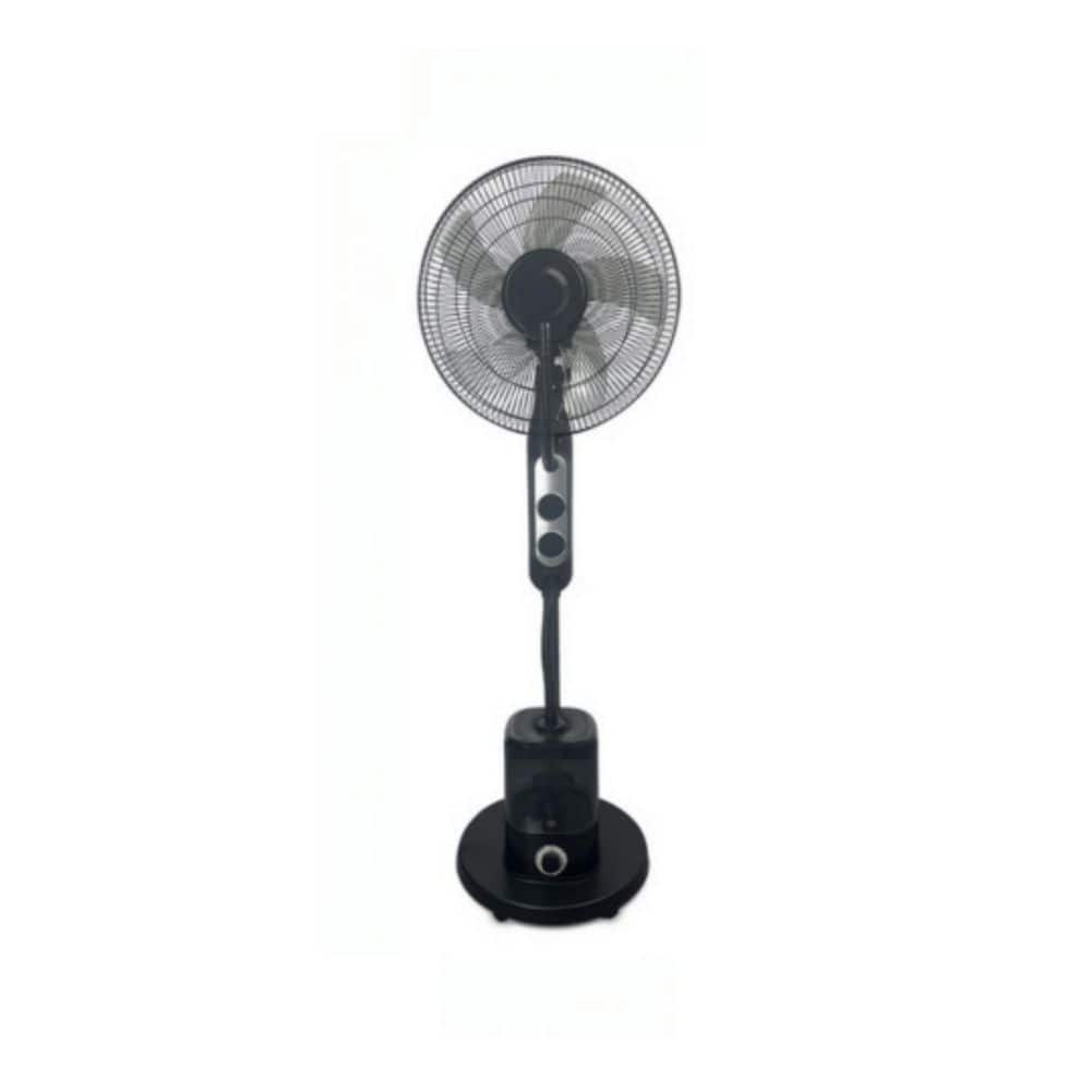 Edendirect 16 in. 3 fan speeds Pedestal Fan in Black with mist cooling ...
