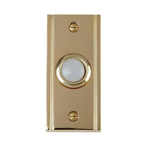 Carlon Wired Door Bell Push Button, Solid Brass (6 per Case)