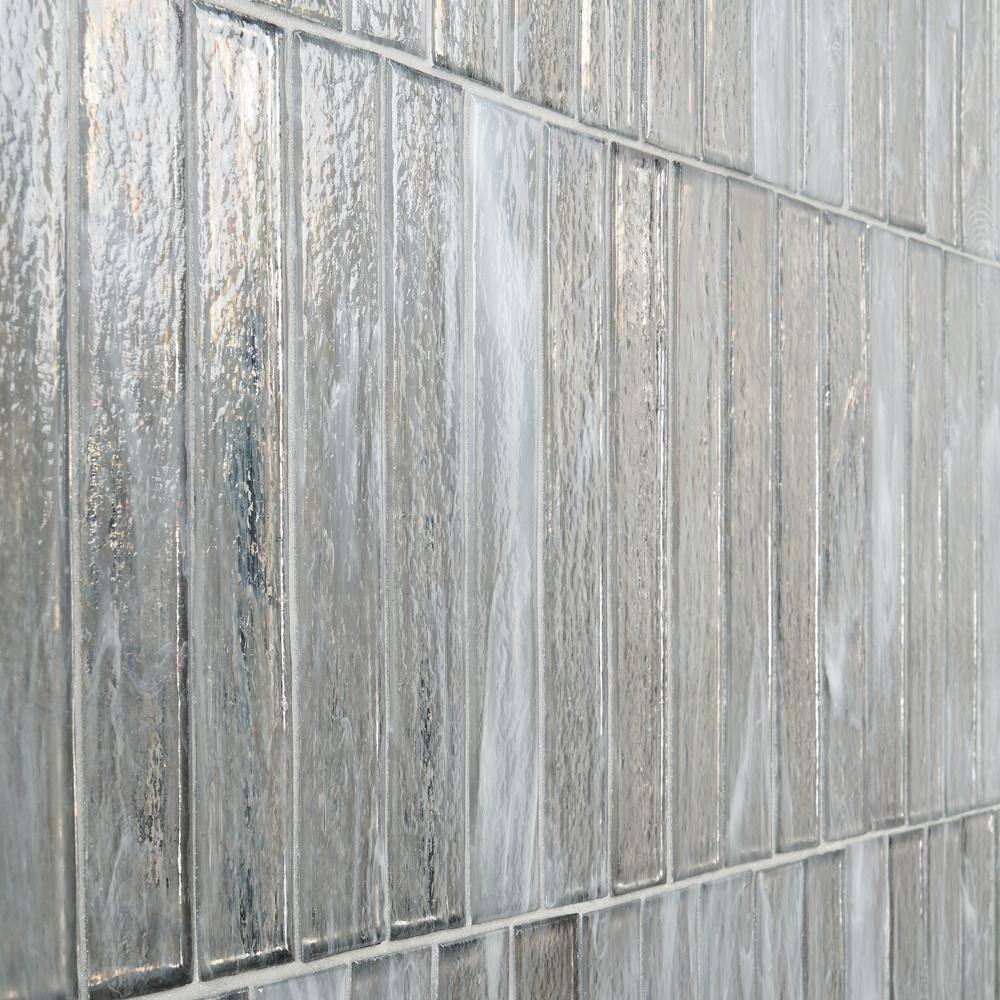 Apollo Brick Polished Silver Glass Subway Wall Tile