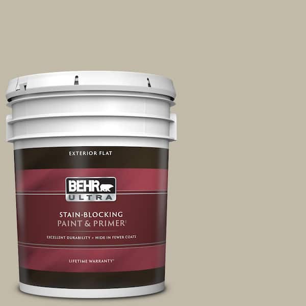 BEHR ULTRA 5 gal. Home Decorators Collection #HDC-FL13-10 Wilderness Gray Flat Exterior Paint & Primer