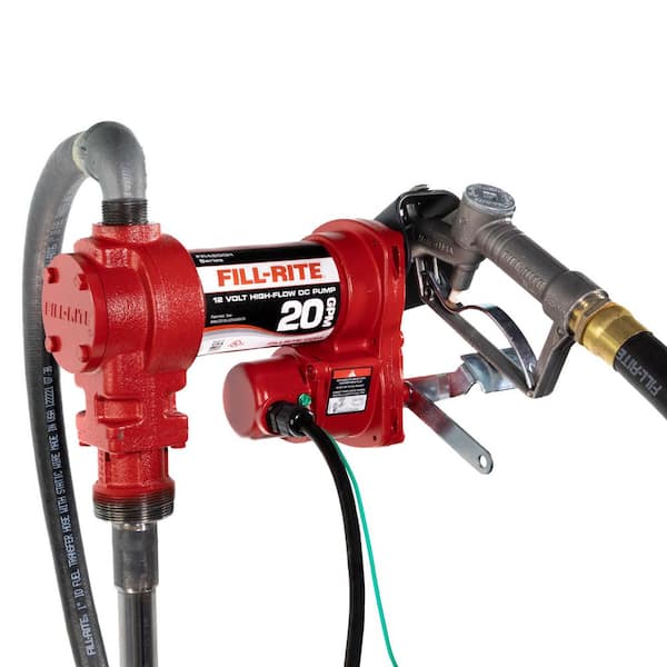 12-Volt 20 GPM 1/4 HP Fuel Transfer Pump (Manual Nozzle Package)