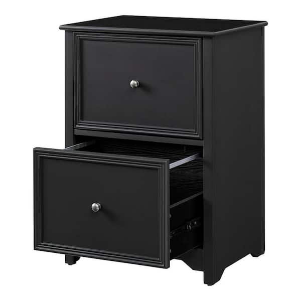 Home Decorators Collection Bradstone 2, Black Wooden File Cabinets 2 Drawer