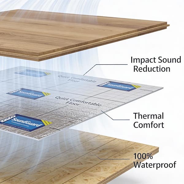 DMX SoundGuard 100 sq. ft. 39.6 in. W x 30 ft. L x 1 mm T Flooring