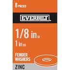 1/8 in. x 1 in. Zinc-Plated Steel Fender Washers (8-Pack)